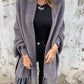 Oversized Tassel Shawl Coat